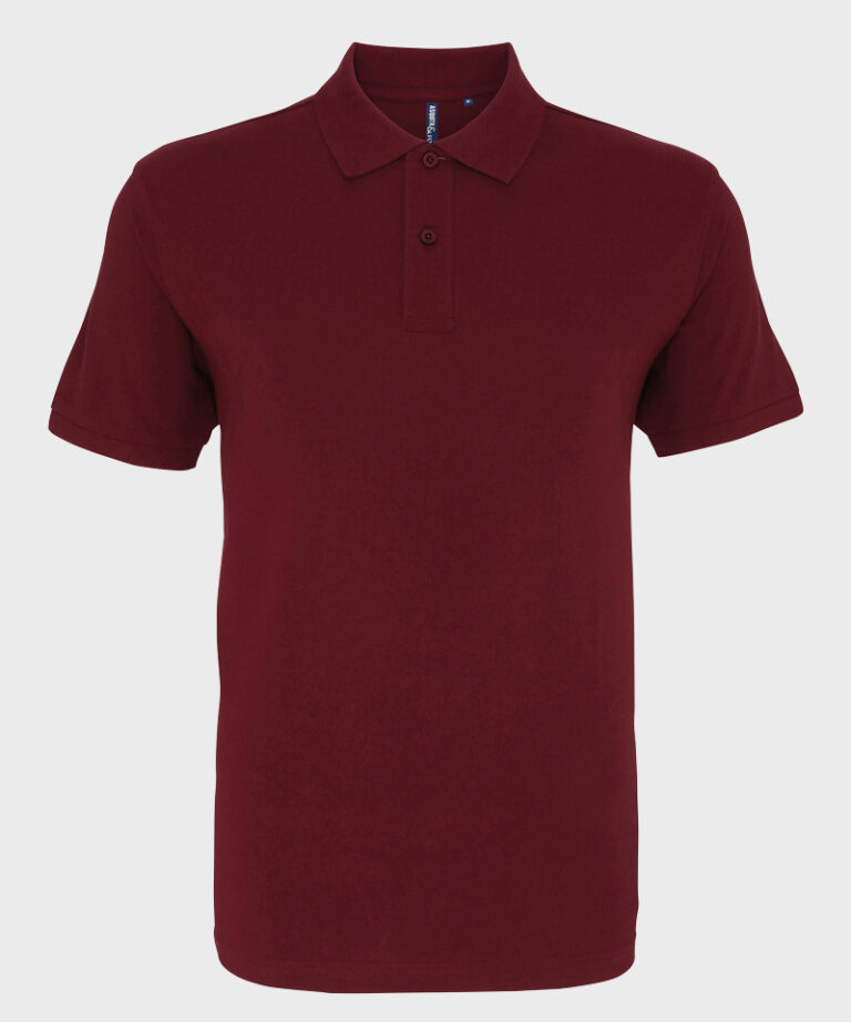 Branded Polo Shirt in Burgundy