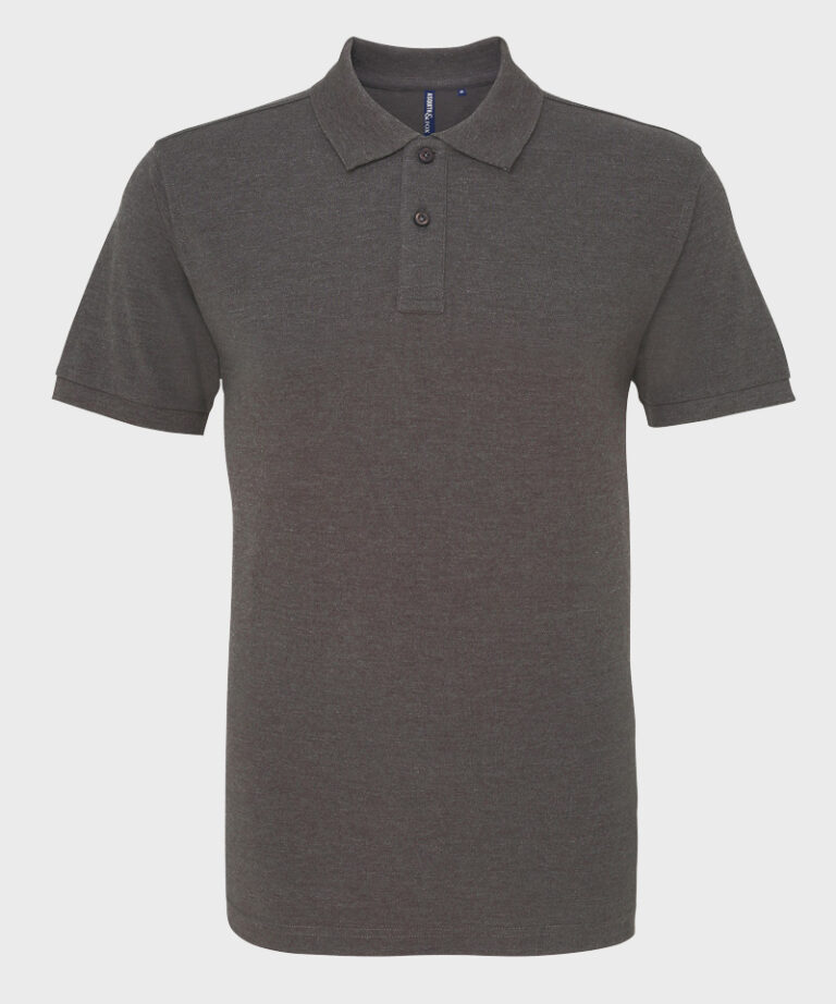 Branded Polo Shirt in Charcoal