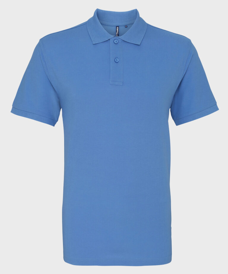 Branded Polo Shirt in Cornflower