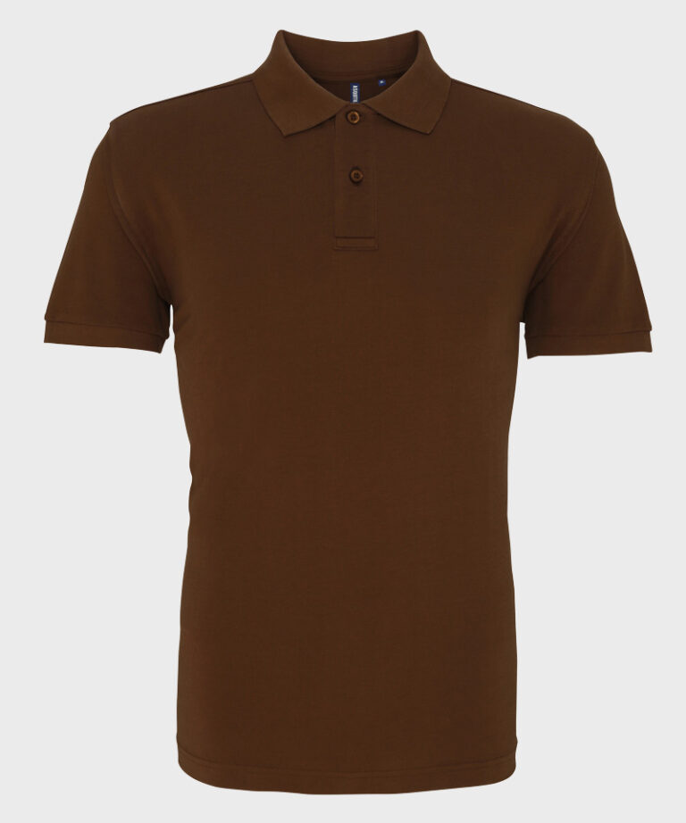 Branded Polo Shirt in Milk Chocolate