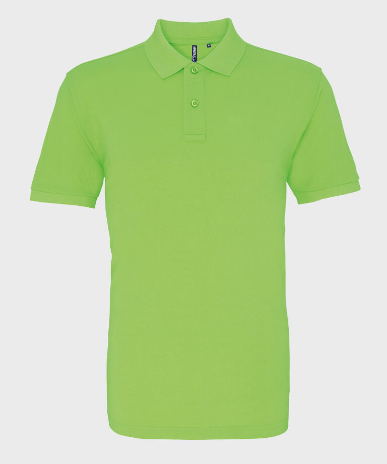 Branded Polo Shirt in Neon Green