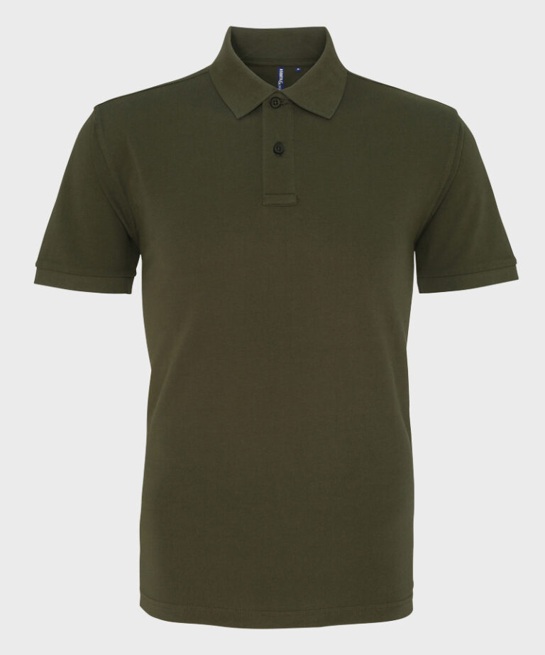 Branded Polo Shirt in Olive