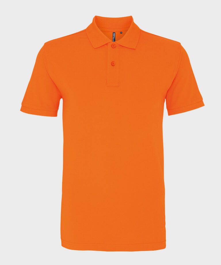 Branded Polo Shirt in Orange