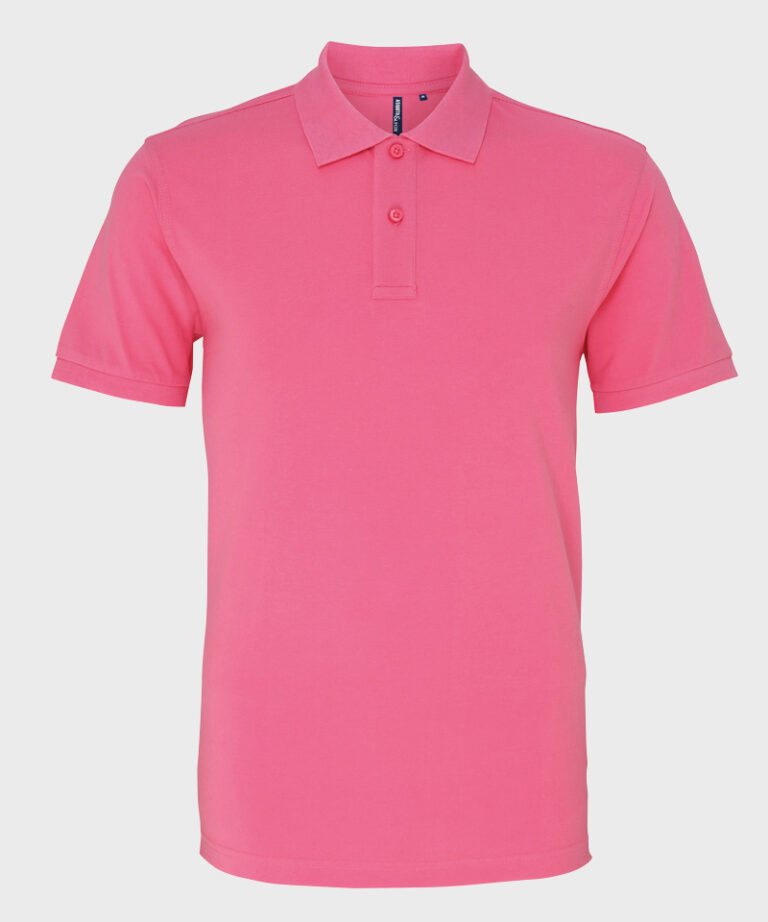 Branded Polo Shirt in Pink Carnation
