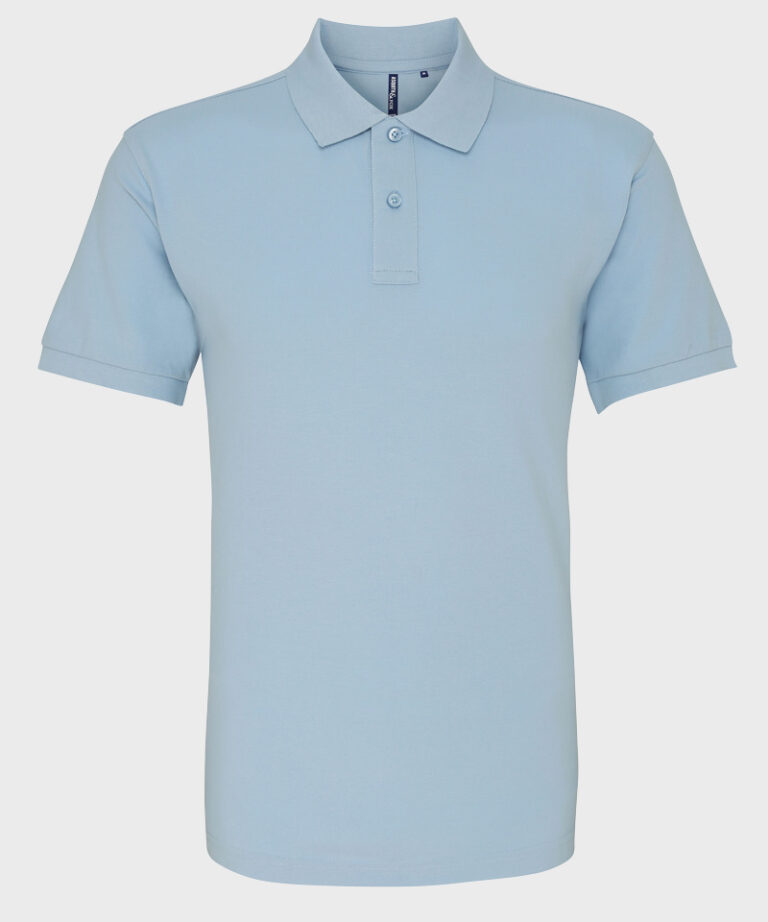 Branded Polo Shirt in Sky