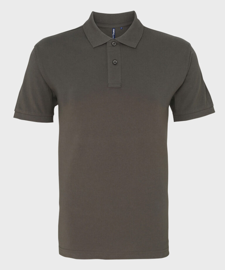 Branded Polo Shirt in Slate